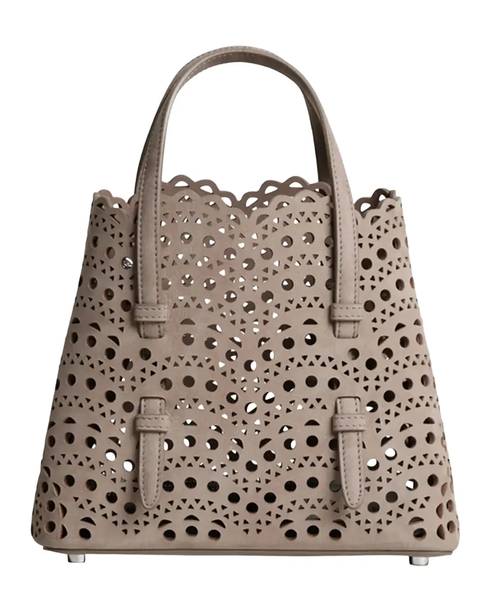 Alaïa Mina 20 Top-Handle Bag in Perforated Suede | Thumbnail 2 Alaïa Mina 20 Top-Handle Bag in Perforated Suede | Thumbnail 2