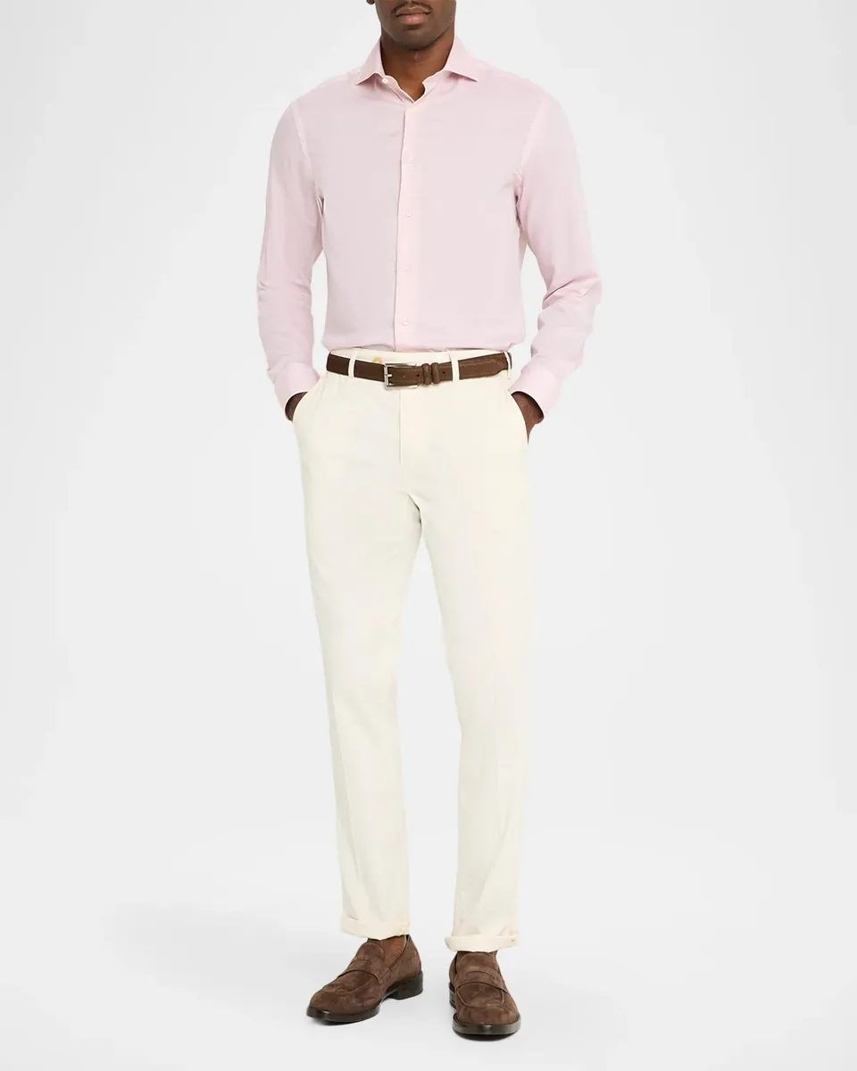Canali Men's Textured Twill Dress Shirt | Thumbnail 2