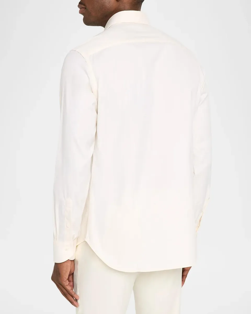 Canali Men's Cotton Pinpoint Sport Shirt | Thumbnail 3 Canali Men's Cotton Pinpoint Sport Shirt | Thumbnail 3
