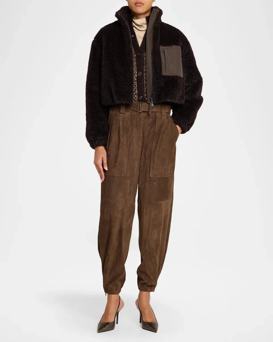 Brunello Cucinelli Flicker Mesh Mohair Diamante Knit Button-Front Vest | Thumbnail 2 Brunello Cucinelli Flicker Mesh Mohair Diamante Knit Button-Front Vest | Thumbnail 2