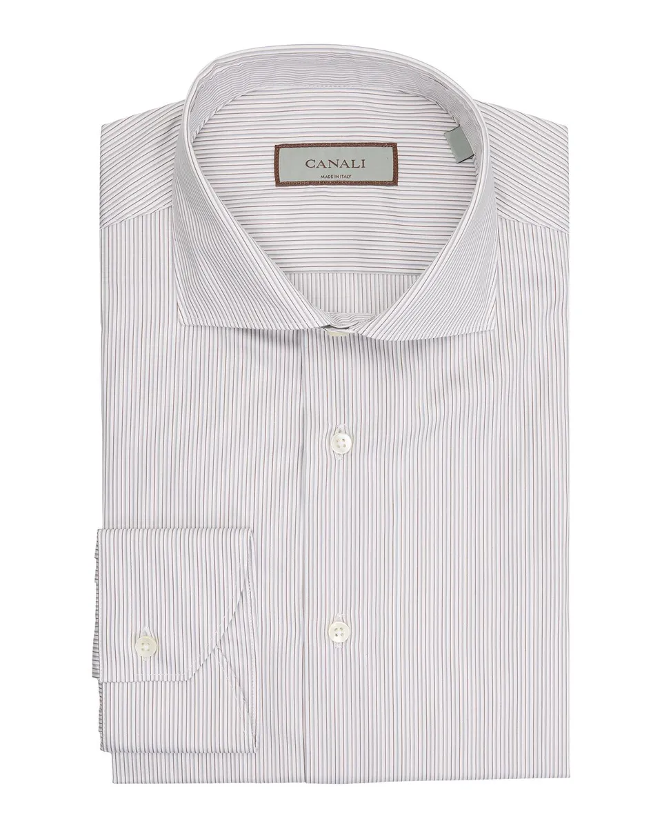Canali Men's Cotton Micro-Stripe Dress Shirt | Thumbnail 3