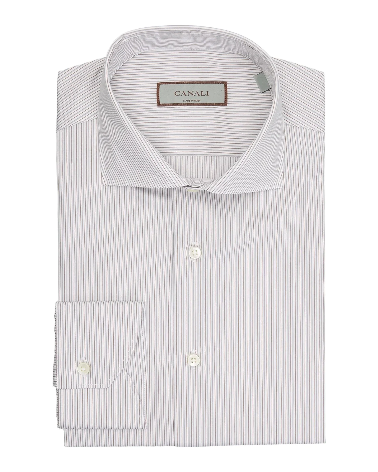 Canali Men's Cotton Micro-Stripe Dress Shirt