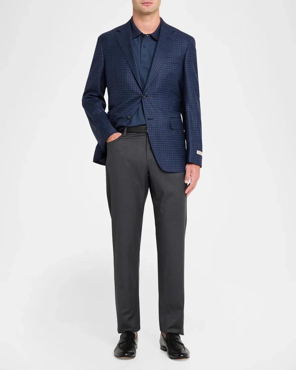 Canali Men's Cotton Stretch Five-Pocket Trousers | Thumbnail 2 Canali Men's Cotton Stretch Five-Pocket Trousers | Thumbnail 2