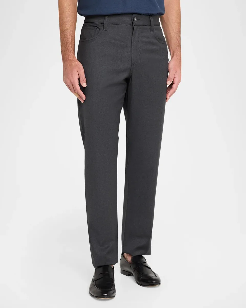 Canali Men's Cotton Stretch Five-Pocket Trousers | Thumbnail 4 Canali Men's Cotton Stretch Five-Pocket Trousers | Thumbnail 4