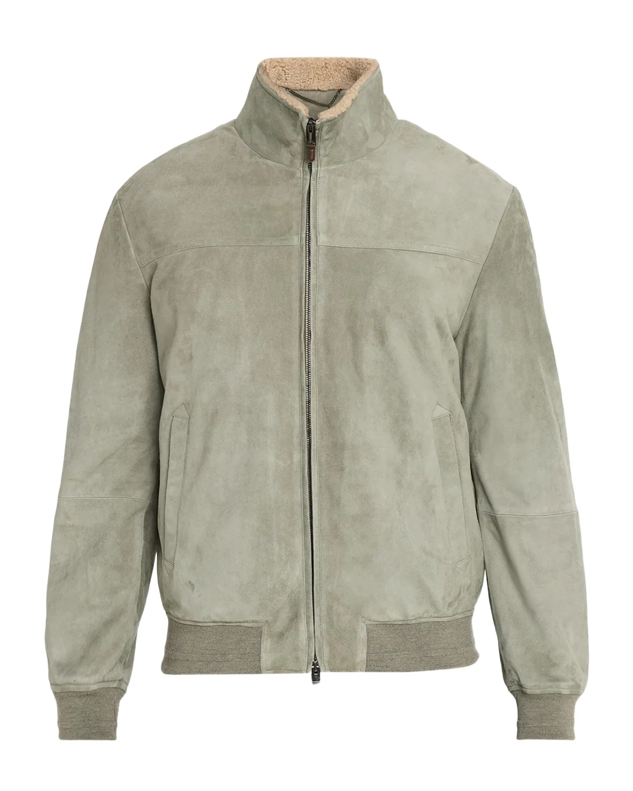 Canali Men's Shearling-Collar Suede Jacket