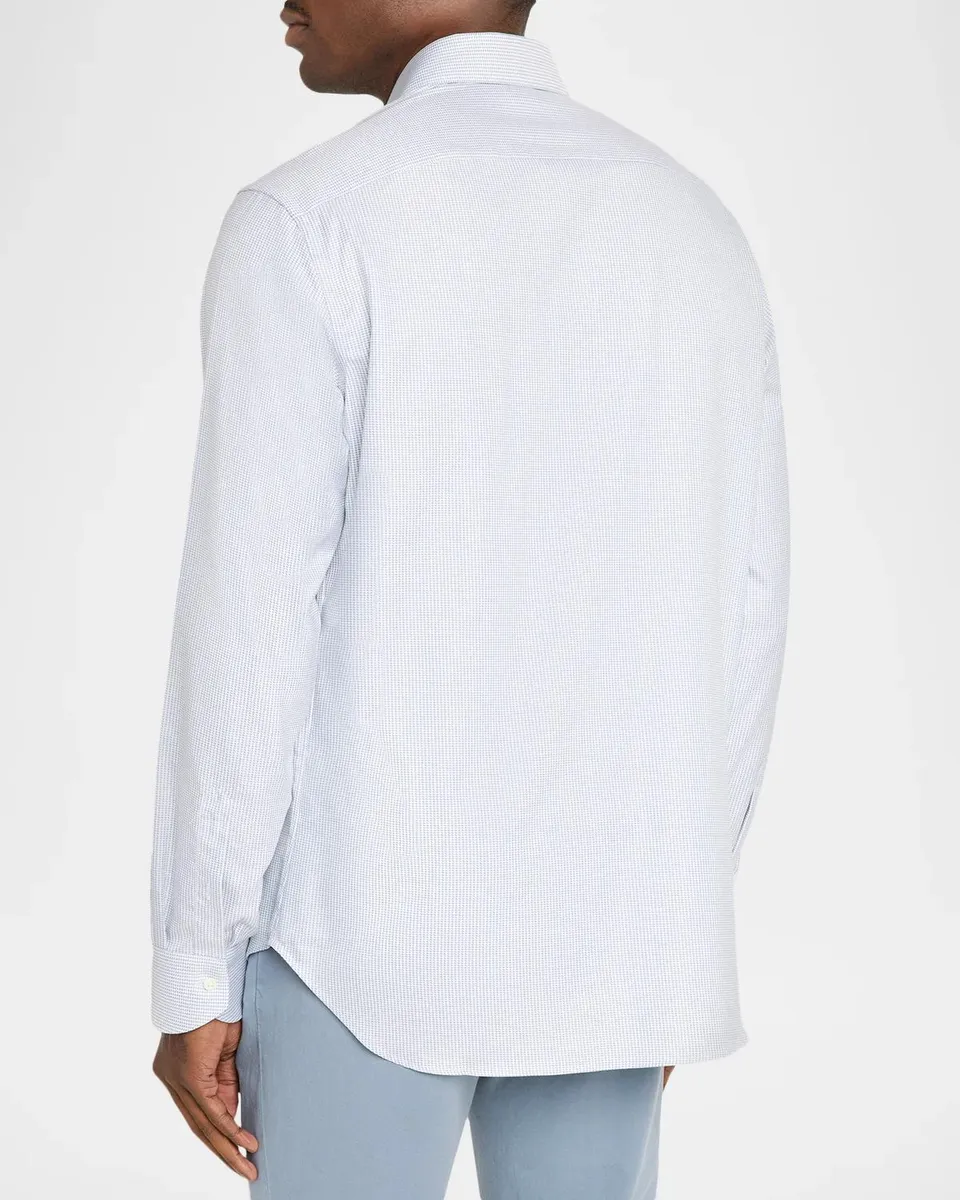 Canali Men's Micro-Check Cotton Sport Shirt | Thumbnail 3 Canali Men's Micro-Check Cotton Sport Shirt | Thumbnail 3