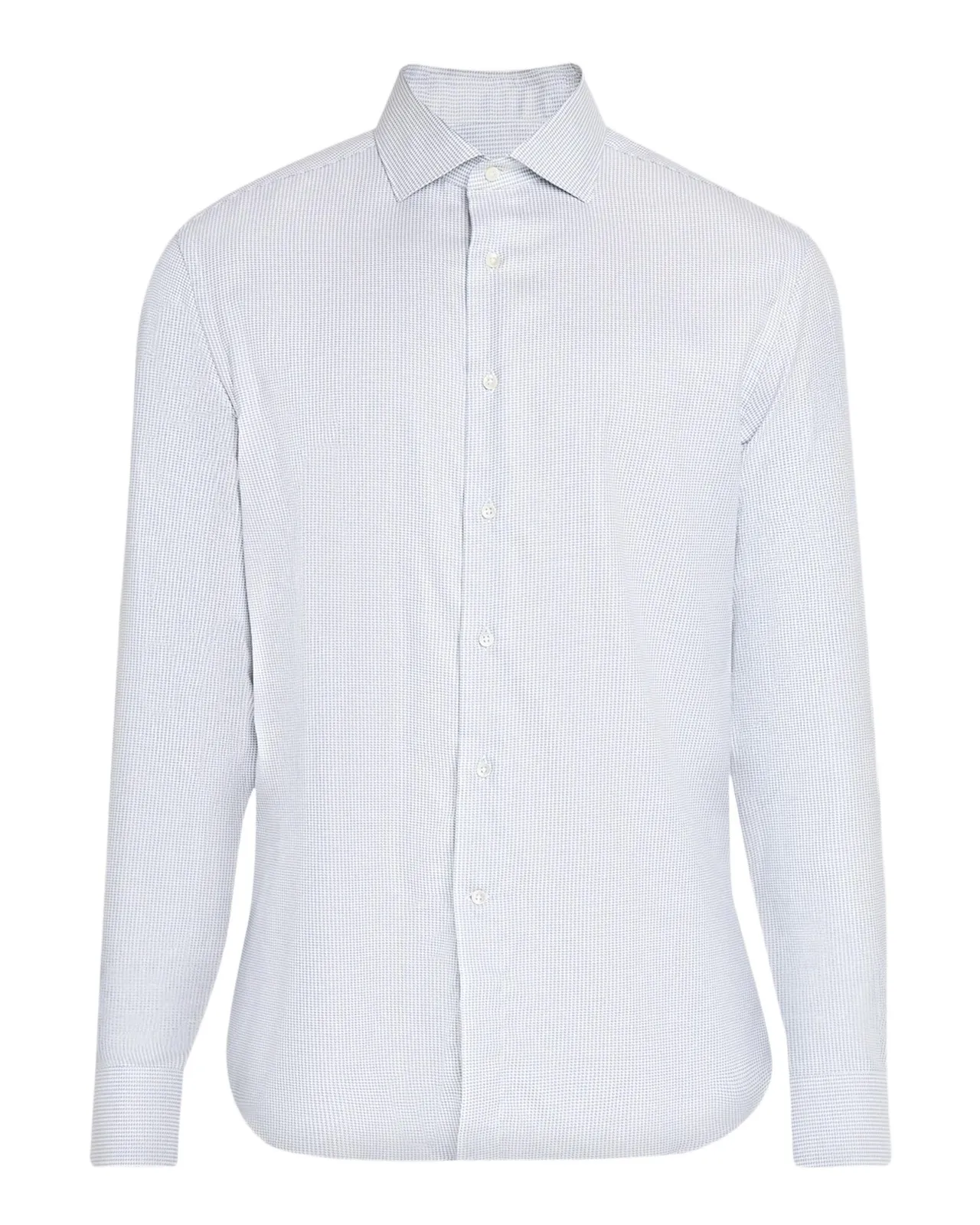 Canali Men's Micro-Check Cotton Sport Shirt