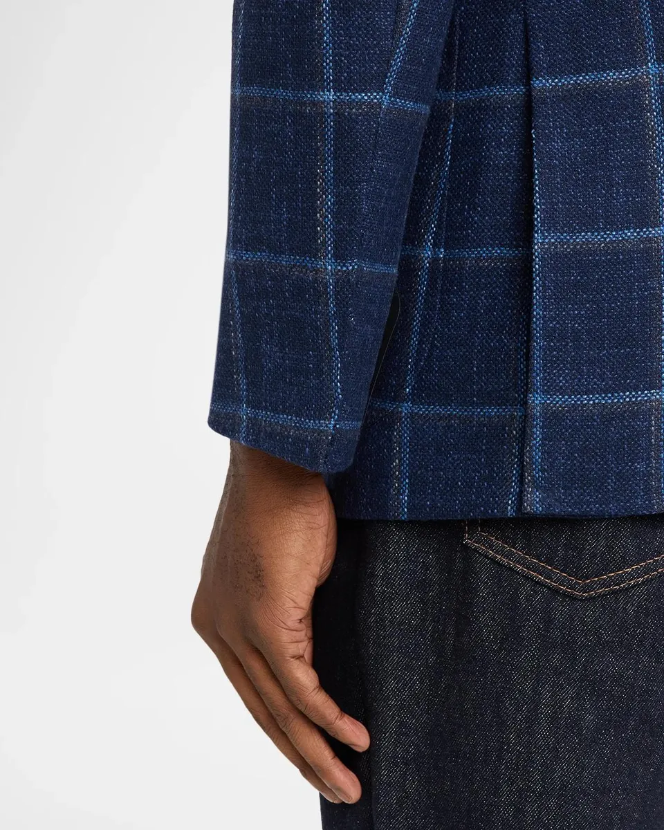 Stefano Ricci Men's Windowpane-Checked Wool-Blend Sport Coat | Thumbnail 8 Stefano Ricci Men's Windowpane-Checked Wool-Blend Sport Coat | Thumbnail 8