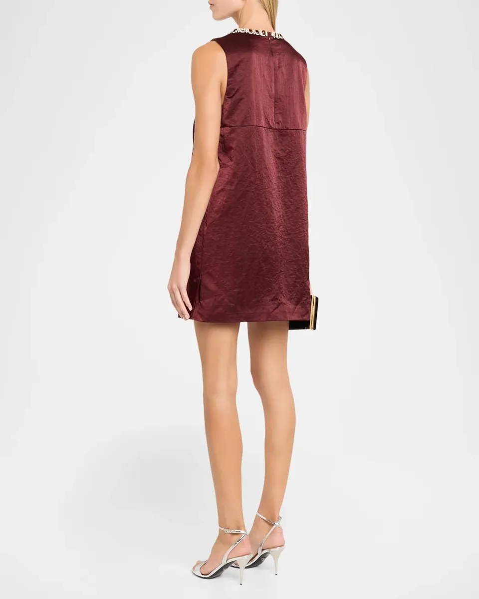 Essentiel Antwerp Katia Velvet Shift Mini Dress | Thumbnail 3 Essentiel Antwerp Katia Velvet Shift Mini Dress | Thumbnail 3