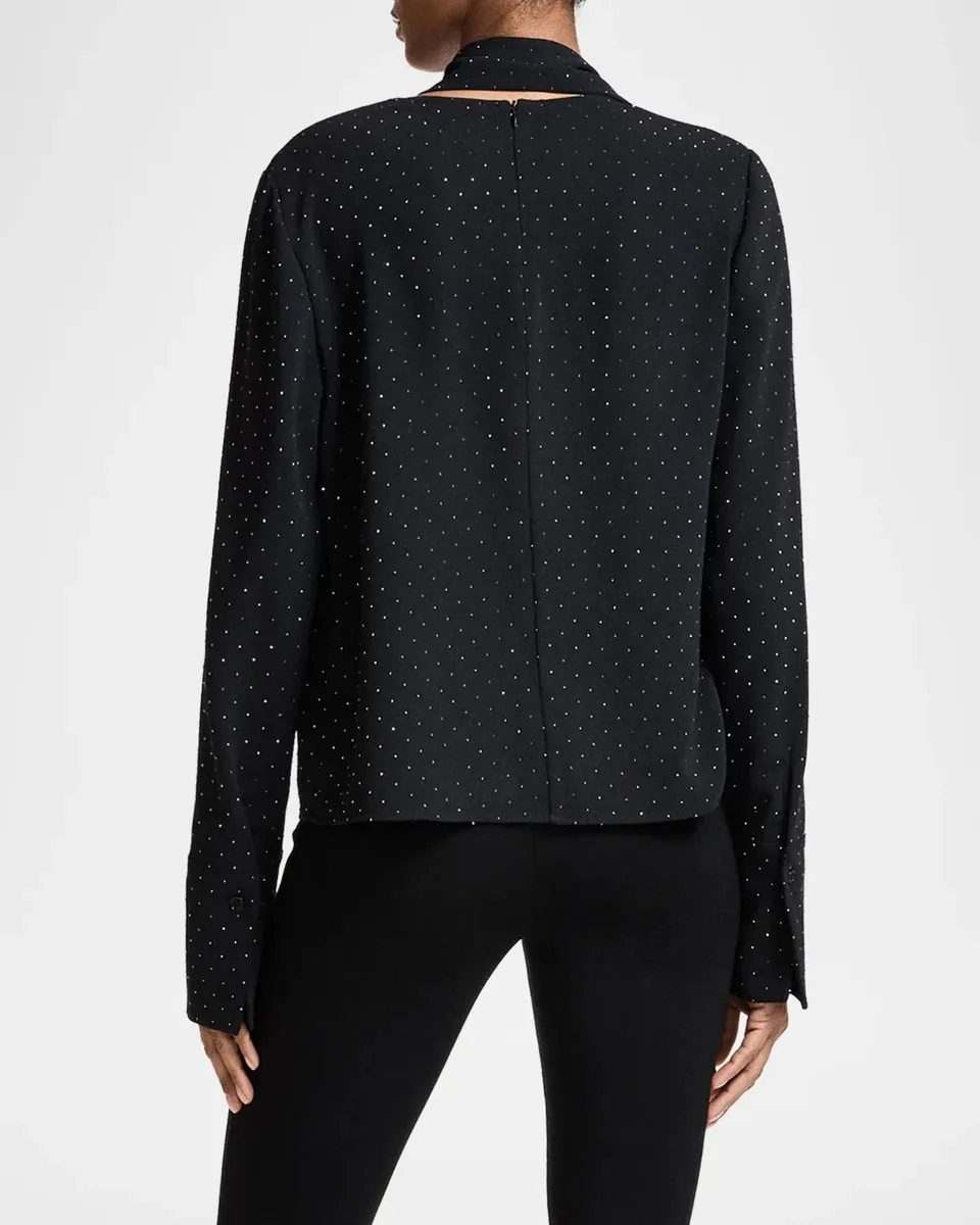 Essentiel Antwerp Kalanchoe Rhinestone-Embellished Draped Top | Thumbnail 3 Essentiel Antwerp Kalanchoe Rhinestone-Embellished Draped Top | Thumbnail 3