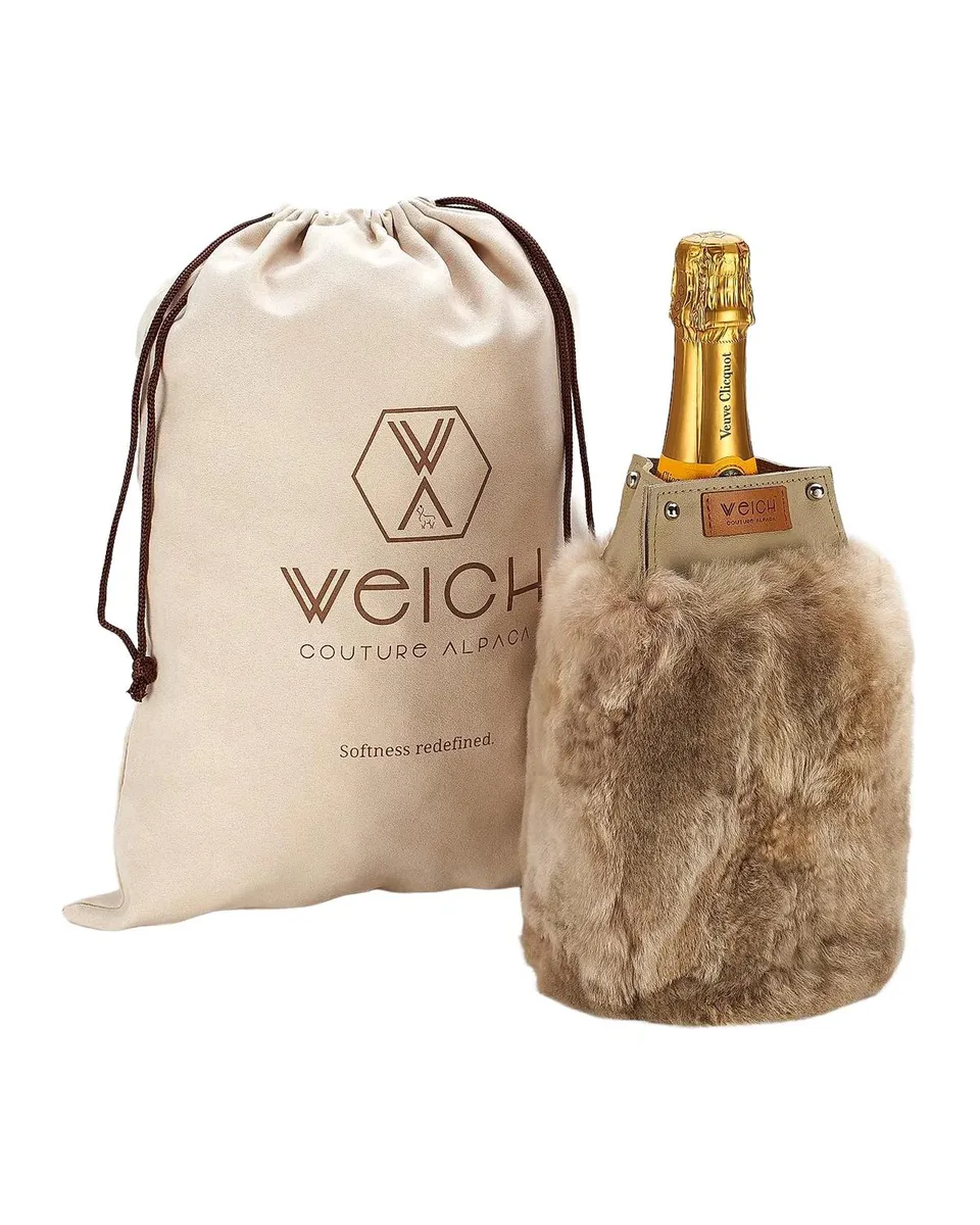 Weich Couture Alpaca Frio Leather & Alpaca Fur Bottle Cooler | Thumbnail 3 Weich Couture Alpaca Frio Leather & Alpaca Fur Bottle Cooler | Thumbnail 3
