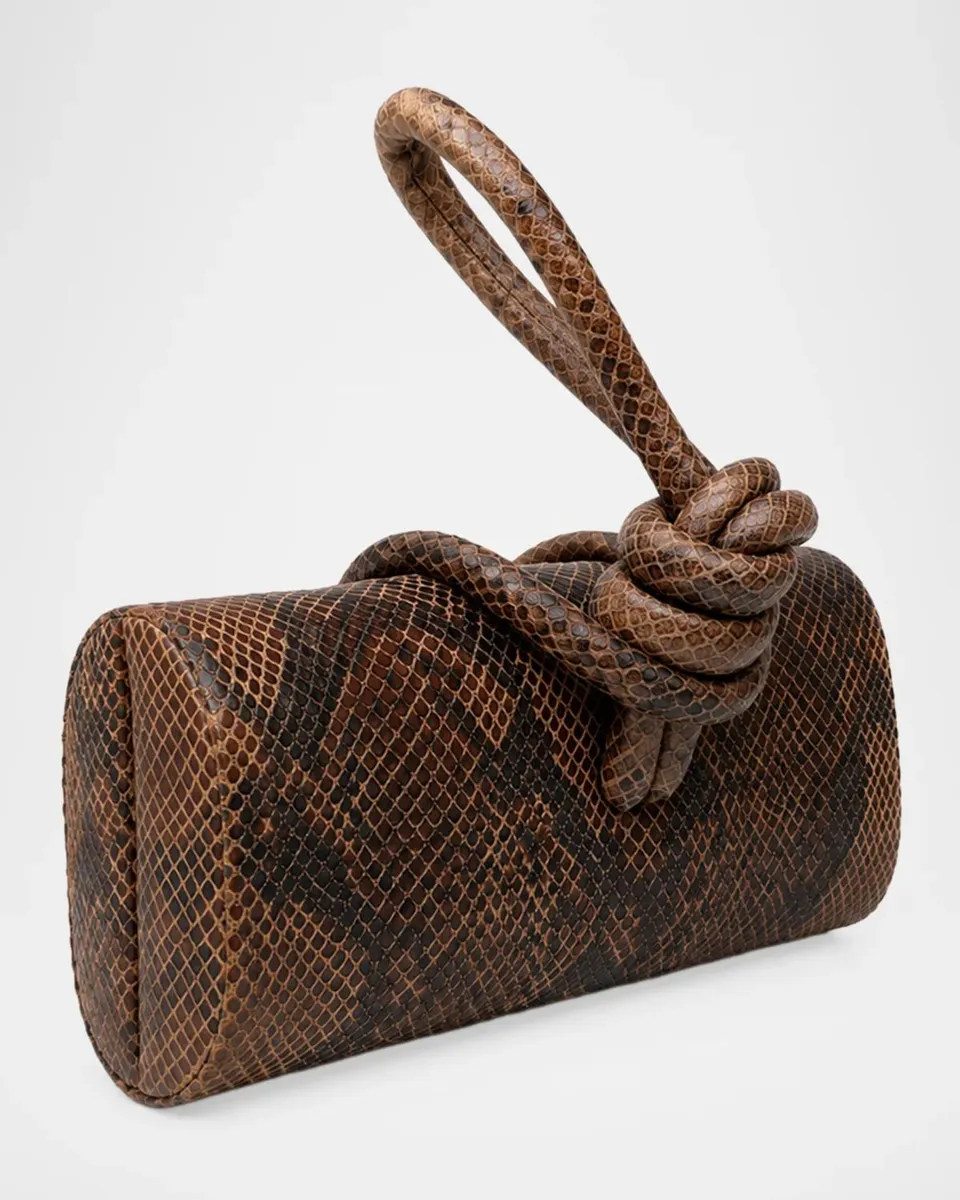 Ahikoza The Amina Snakeskin-Embossed Leather Top Handle Bag | Thumbnail 2 Ahikoza The Amina Snakeskin-Embossed Leather Top Handle Bag | Thumbnail 2