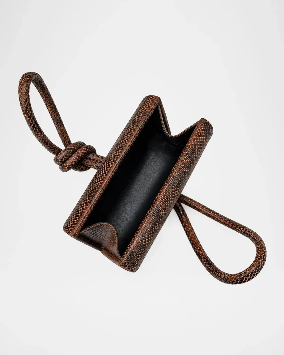 Ahikoza The Amina Snakeskin-Embossed Leather Top Handle Bag | Thumbnail 3 Ahikoza The Amina Snakeskin-Embossed Leather Top Handle Bag | Thumbnail 3