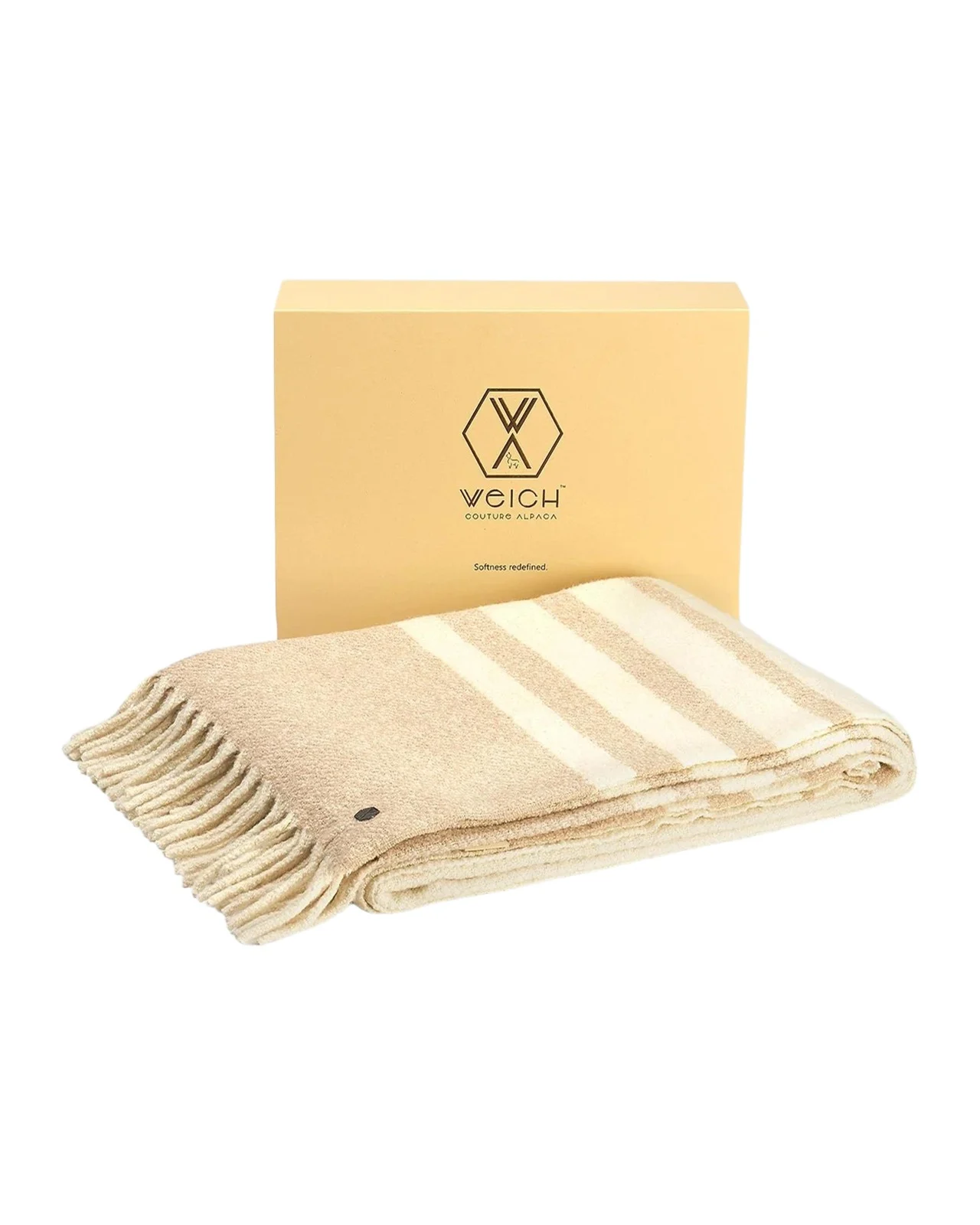 Weich Couture Alpaca Mullida Striped Alpaca Wool & Silk Blanket