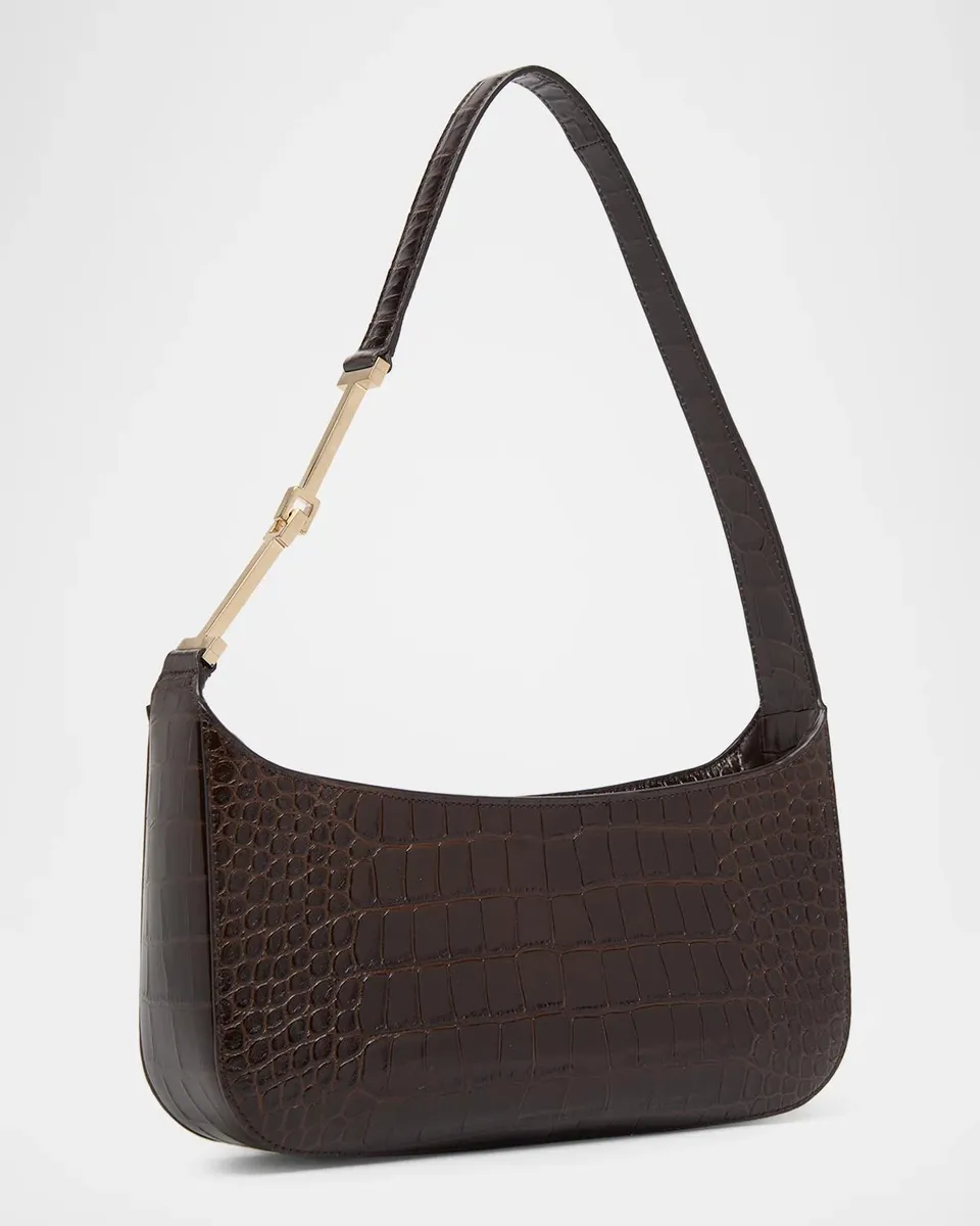 Tom Ford Arc Small Croc-Embossed Leather Shoulder Bag | Thumbnail 3