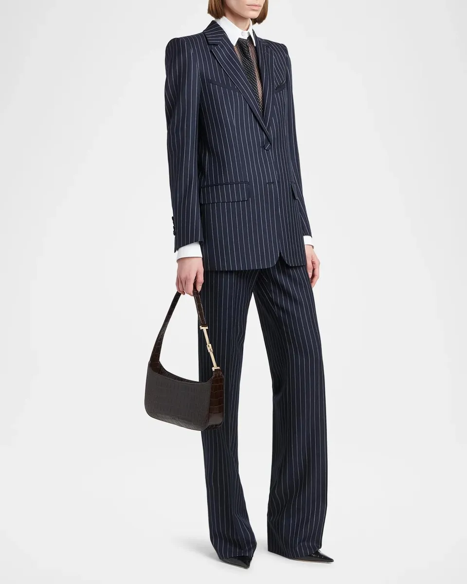 Tom Ford Arc Small Croc-Embossed Leather Shoulder Bag | Thumbnail 5