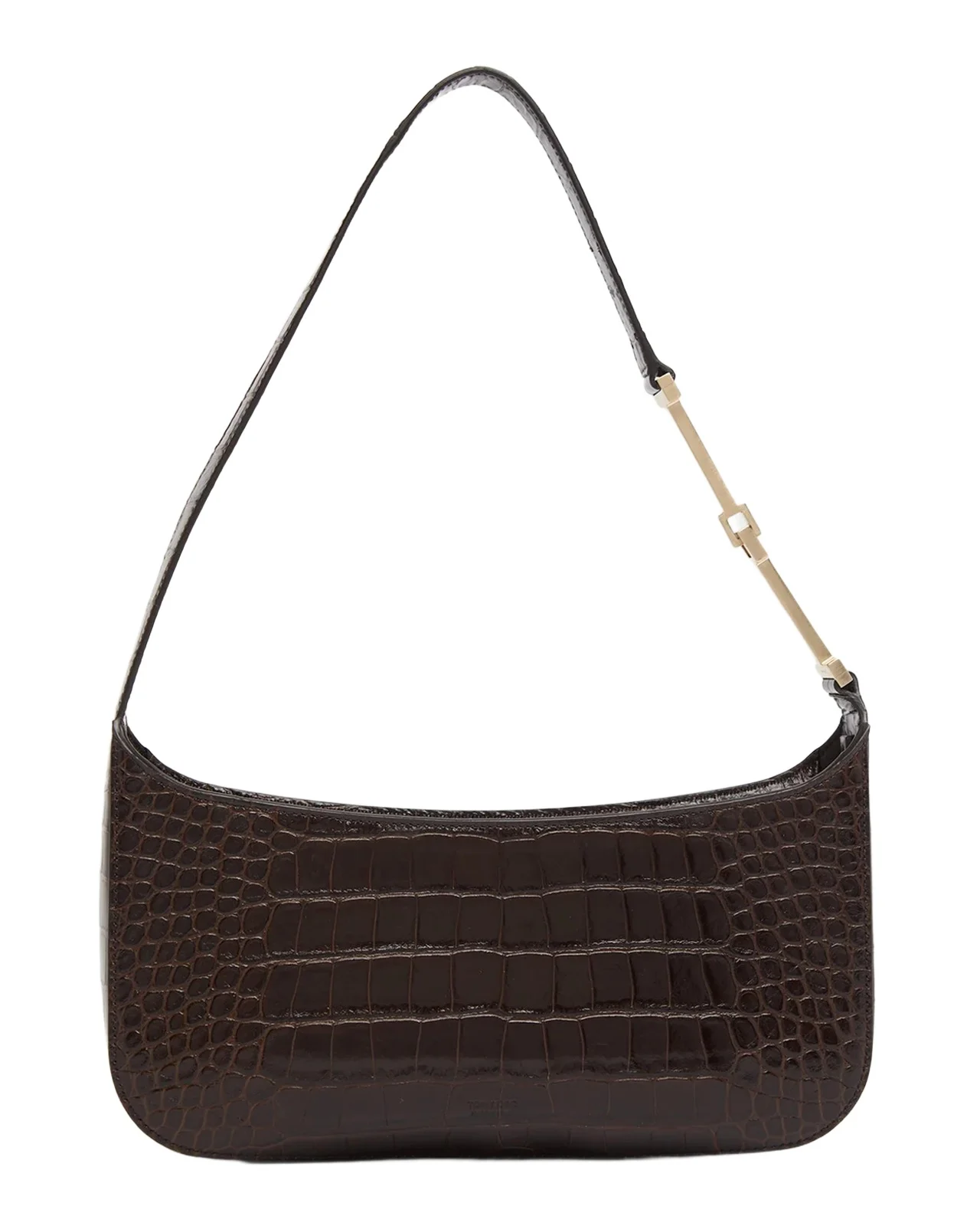 Tom Ford Arc Small Croc-Embossed Leather Shoulder Bag