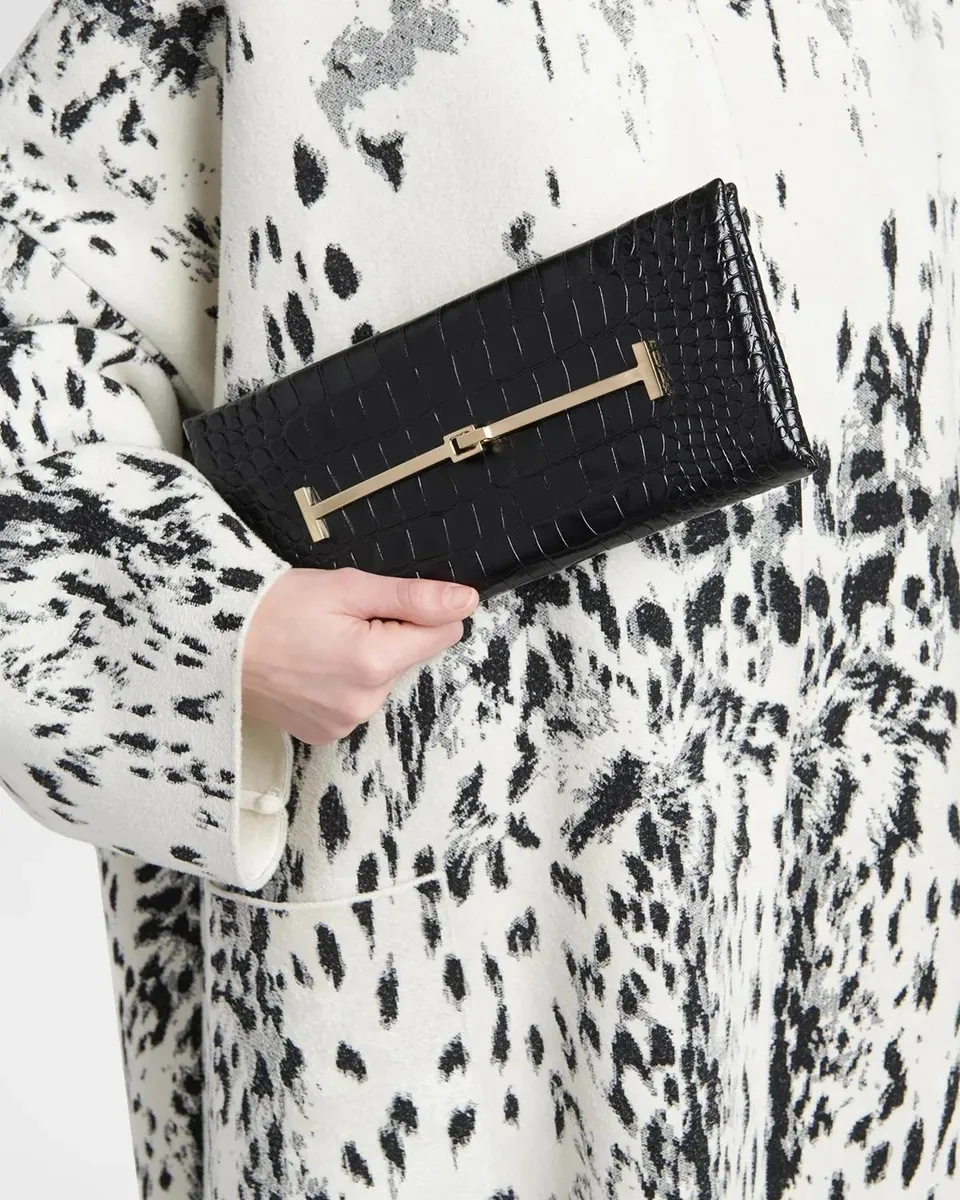 Tom Ford Arc Croc-Embossed Leather Clutch Bag | Thumbnail 2 Tom Ford Arc Croc-Embossed Leather Clutch Bag | Thumbnail 2