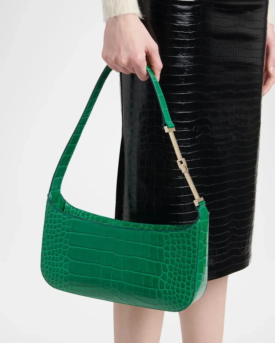 Tom Ford Arc Small Croc-Embossed Leather Shoulder Bag | Thumbnail 2
