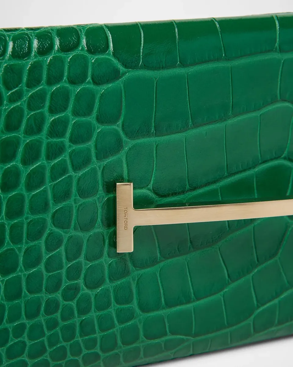 Tom Ford Arc Croc-Embossed Leather Clutch Bag | Thumbnail 6 Tom Ford Arc Croc-Embossed Leather Clutch Bag | Thumbnail 6