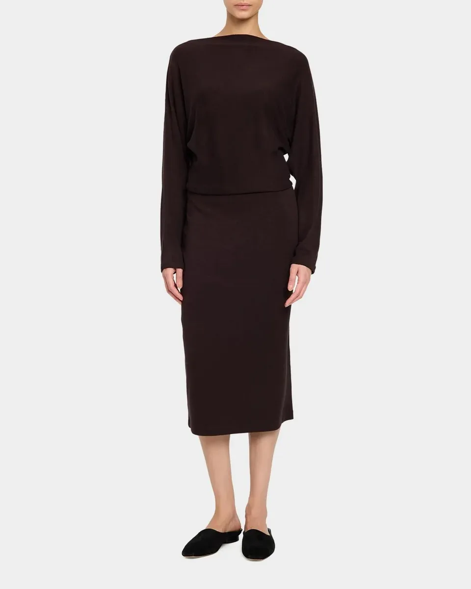 Vince Knit Blouson Midi Dress | Thumbnail 2 Vince Knit Blouson Midi Dress | Thumbnail 2