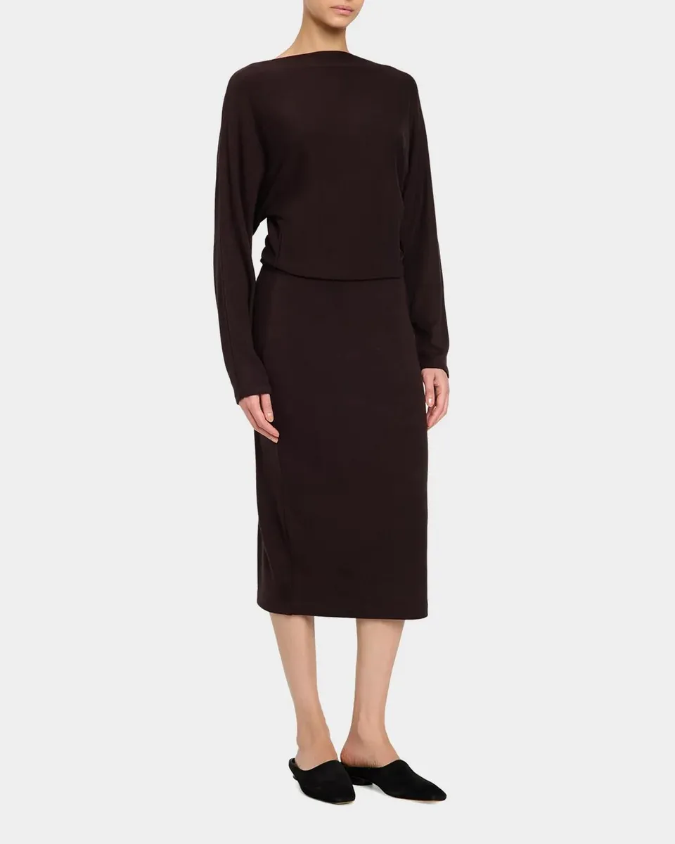 Vince Knit Blouson Midi Dress | Thumbnail 4 Vince Knit Blouson Midi Dress | Thumbnail 4