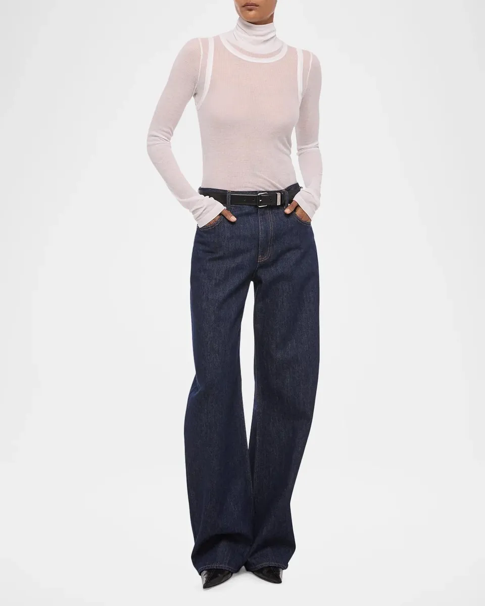 Helmut Lang Saddle Cotton Barrel-Leg Jeans | Thumbnail 2 Helmut Lang Saddle Cotton Barrel-Leg Jeans | Thumbnail 2