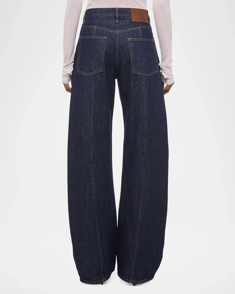 Helmut Lang Saddle Cotton Barrel-Leg Jeans | Thumbnail 3 Helmut Lang Saddle Cotton Barrel-Leg Jeans | Thumbnail 3