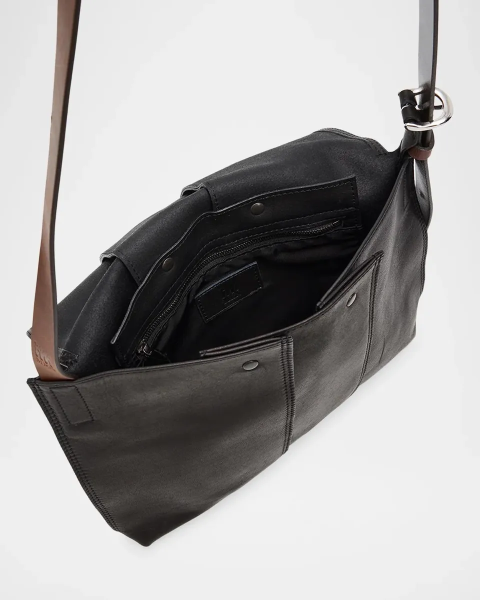 IM MEN Men's Leather Pleats Shoulder Bag | Thumbnail 4