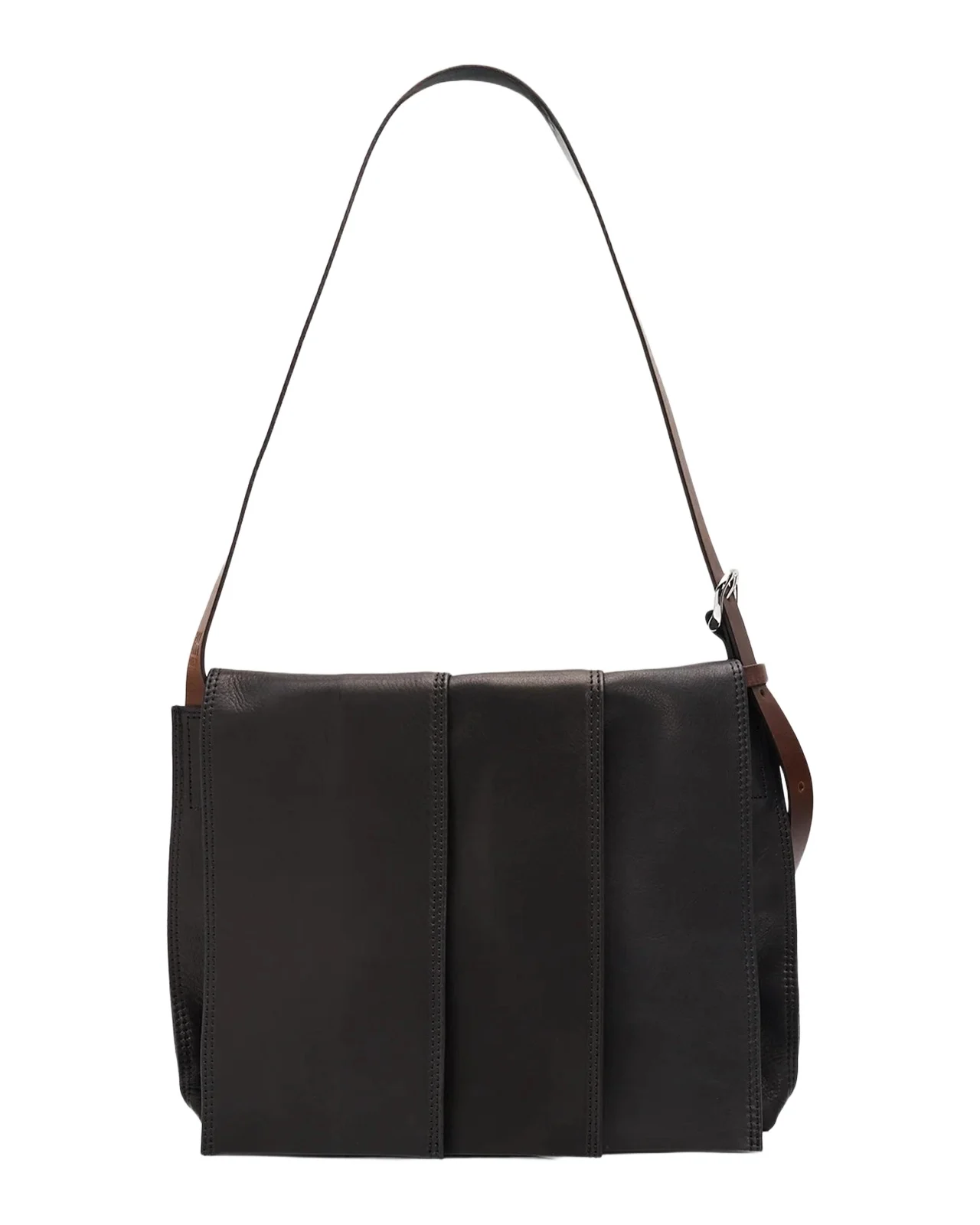 IM MEN Men's Leather Pleats Shoulder Bag