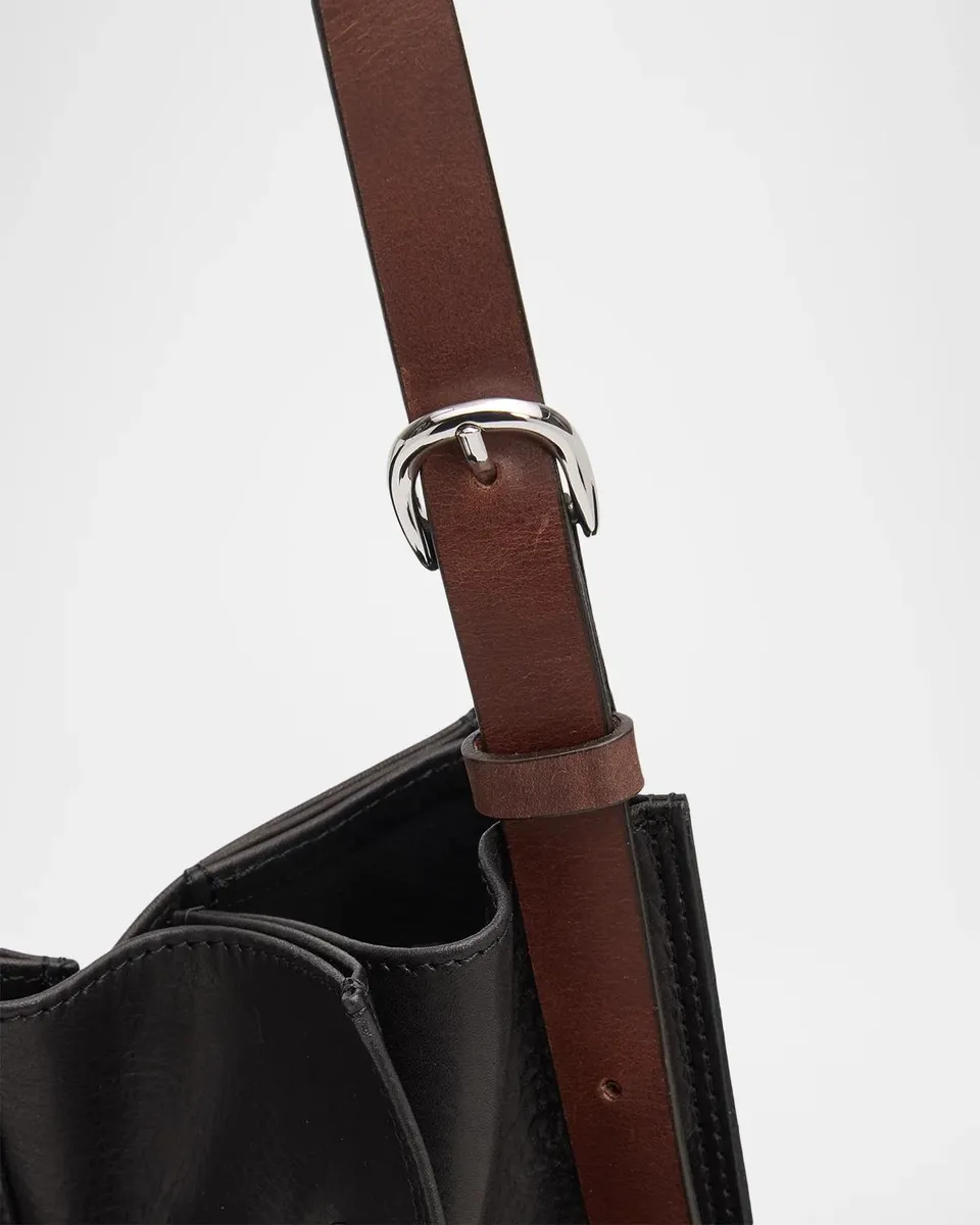 IM MEN Men's Leather Pleats Shoulder Bag | Thumbnail 6