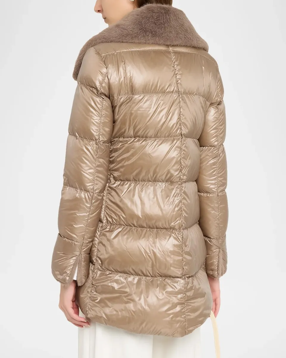 HERNO Ultralight Nylon Down Jacket with Alternative Fur | Thumbnail 3 HERNO Ultralight Nylon Down Jacket with Alternative Fur | Thumbnail 3