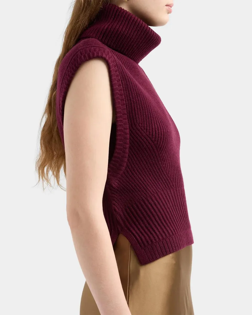 Simkhai Maple Ribbed Wool-Cashmere Top | Thumbnail 3 Simkhai Maple Ribbed Wool-Cashmere Top | Thumbnail 3