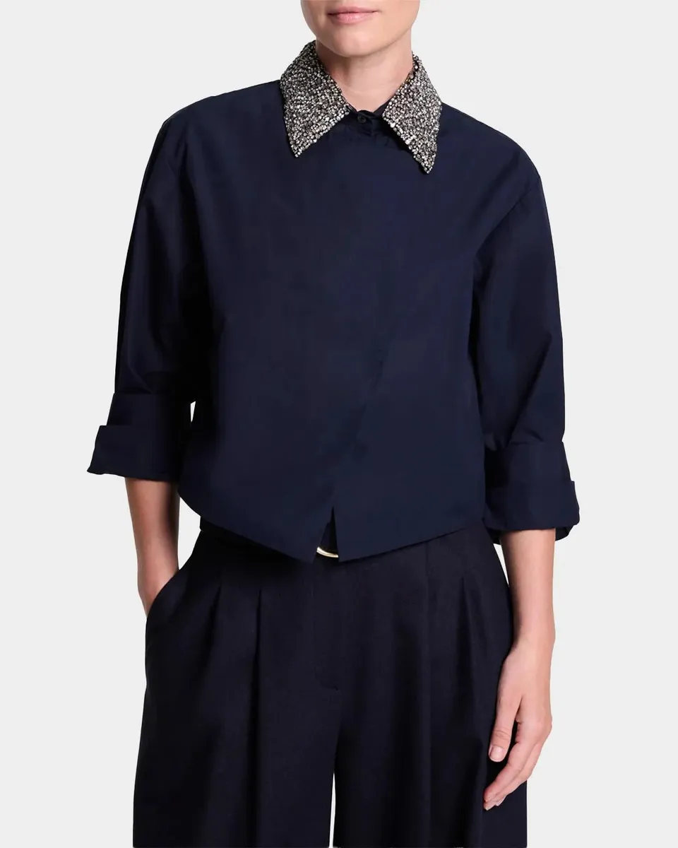 TWP New Chapter Crystal-Collar Cotton Shirt | Thumbnail 4 TWP New Chapter Crystal-Collar Cotton Shirt | Thumbnail 4