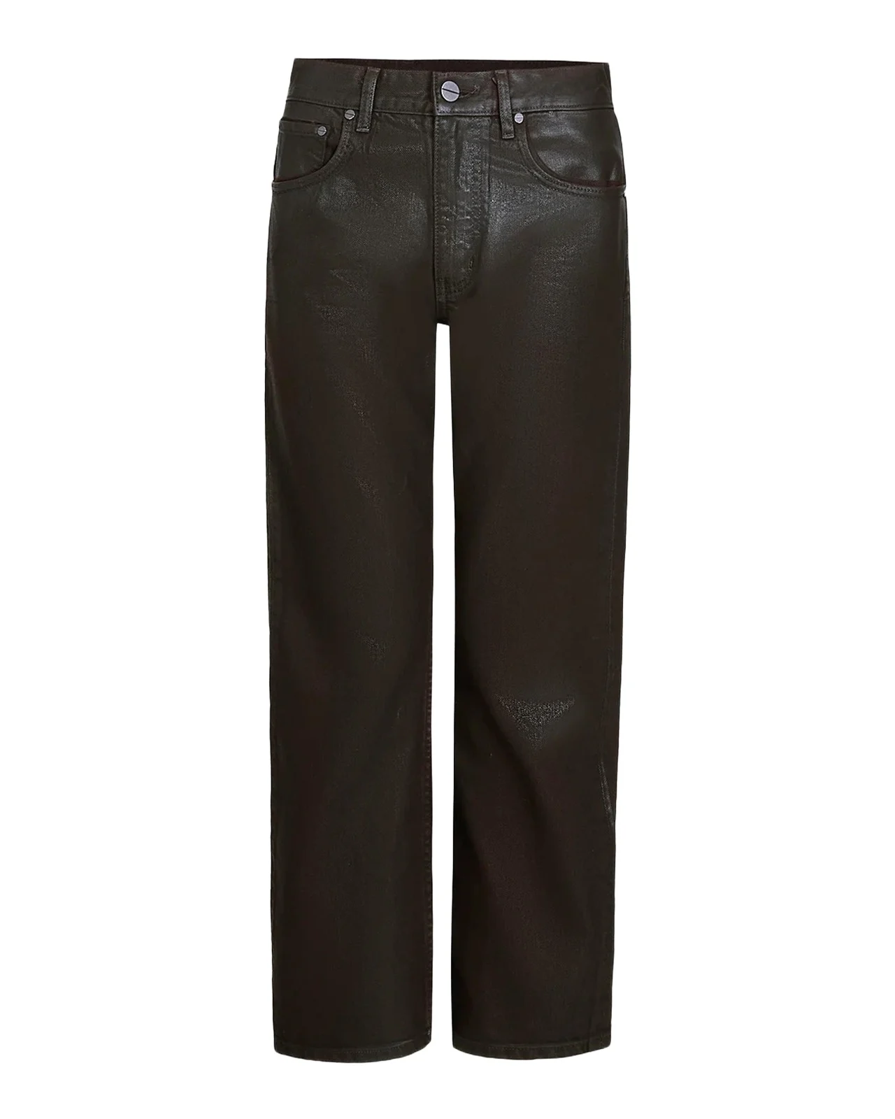 Kent Coated Denim Straight-Leg Jeans