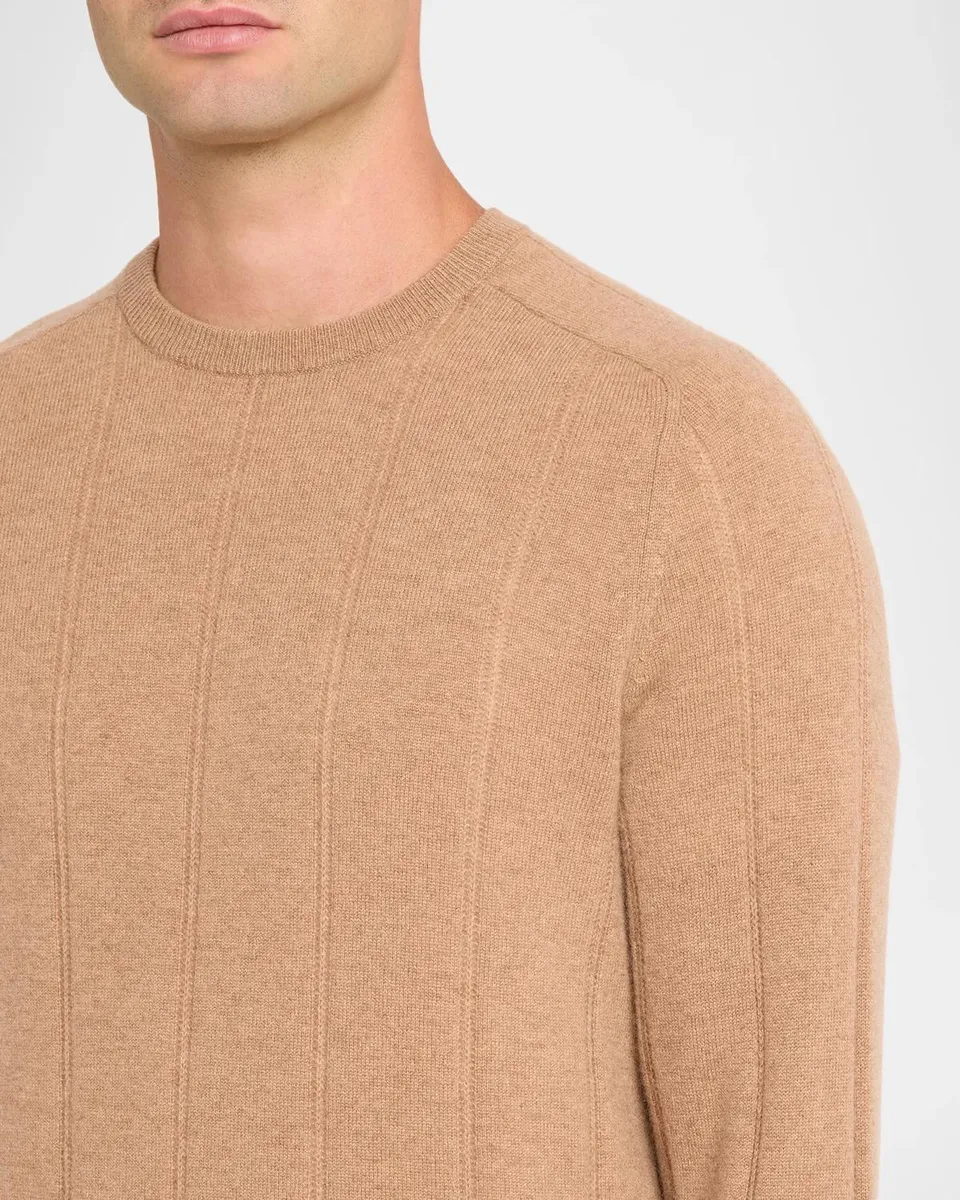 Neiman Marcus Men's Ribbed Cashmere Sweater | Thumbnail 5 Neiman Marcus Men's Ribbed Cashmere Sweater | Thumbnail 5