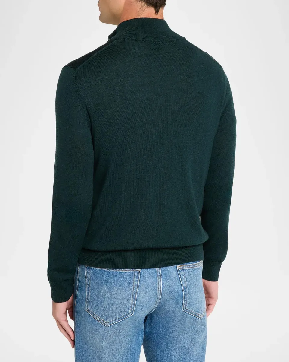 Neiman Marcus Men's Textured Wool Sweater | Thumbnail 3 Neiman Marcus Men's Textured Wool Sweater | Thumbnail 3