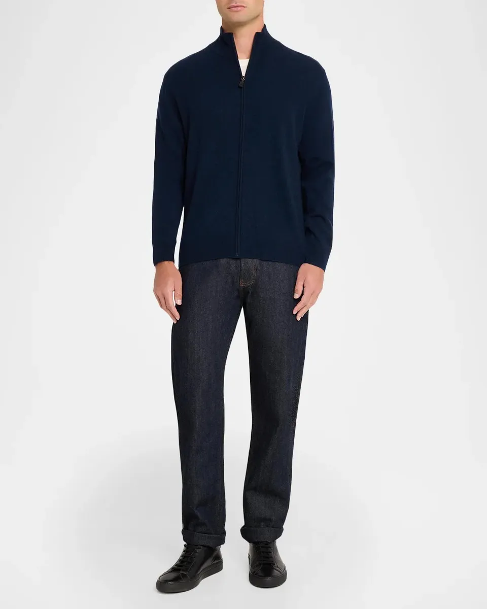 Neiman Marcus Men's Cashmere Zip-Up Sweatshirt | Thumbnail 2 Neiman Marcus Men's Cashmere Zip-Up Sweatshirt | Thumbnail 2