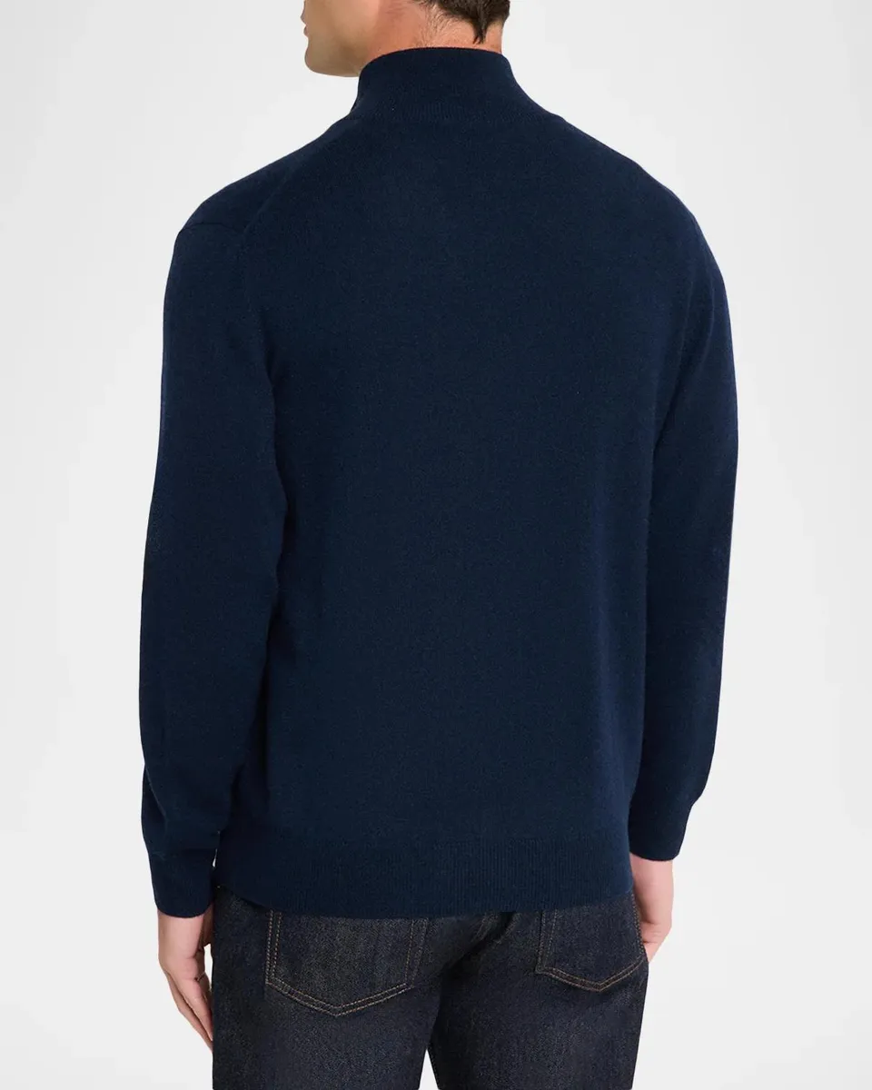 Neiman Marcus Men's Cashmere Zip-Up Sweatshirt | Thumbnail 3 Neiman Marcus Men's Cashmere Zip-Up Sweatshirt | Thumbnail 3