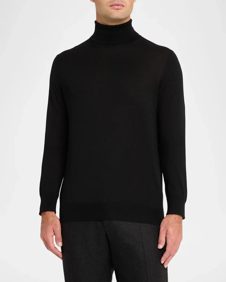 Neiman Marcus Men's Cashmere Turtleneck Sweater | Thumbnail 4 Neiman Marcus Men's Cashmere Turtleneck Sweater | Thumbnail 4