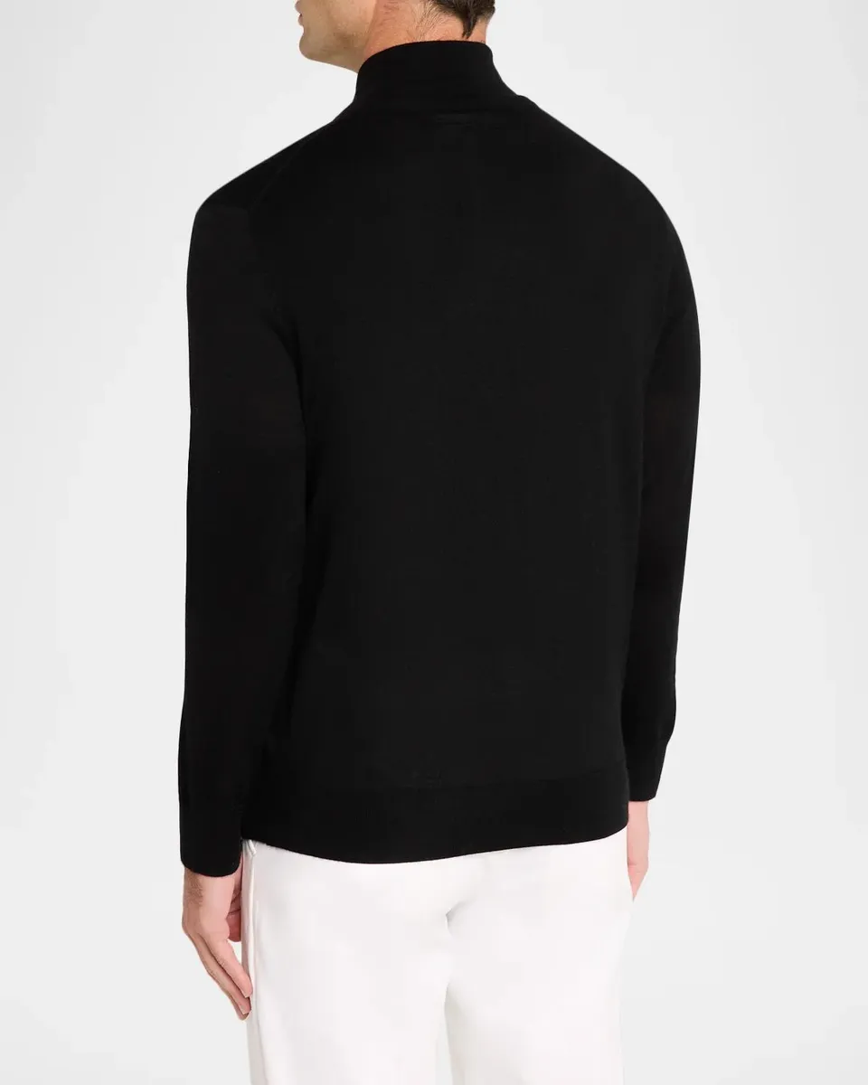 Neiman Marcus Men's Cashmere Zip-Up Sweatshirt | Thumbnail 3