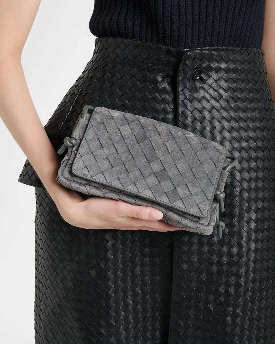 Bottega Veneta Smooth Suede Crossbody Bag | Thumbnail 2 Bottega Veneta Smooth Suede Crossbody Bag | Thumbnail 2