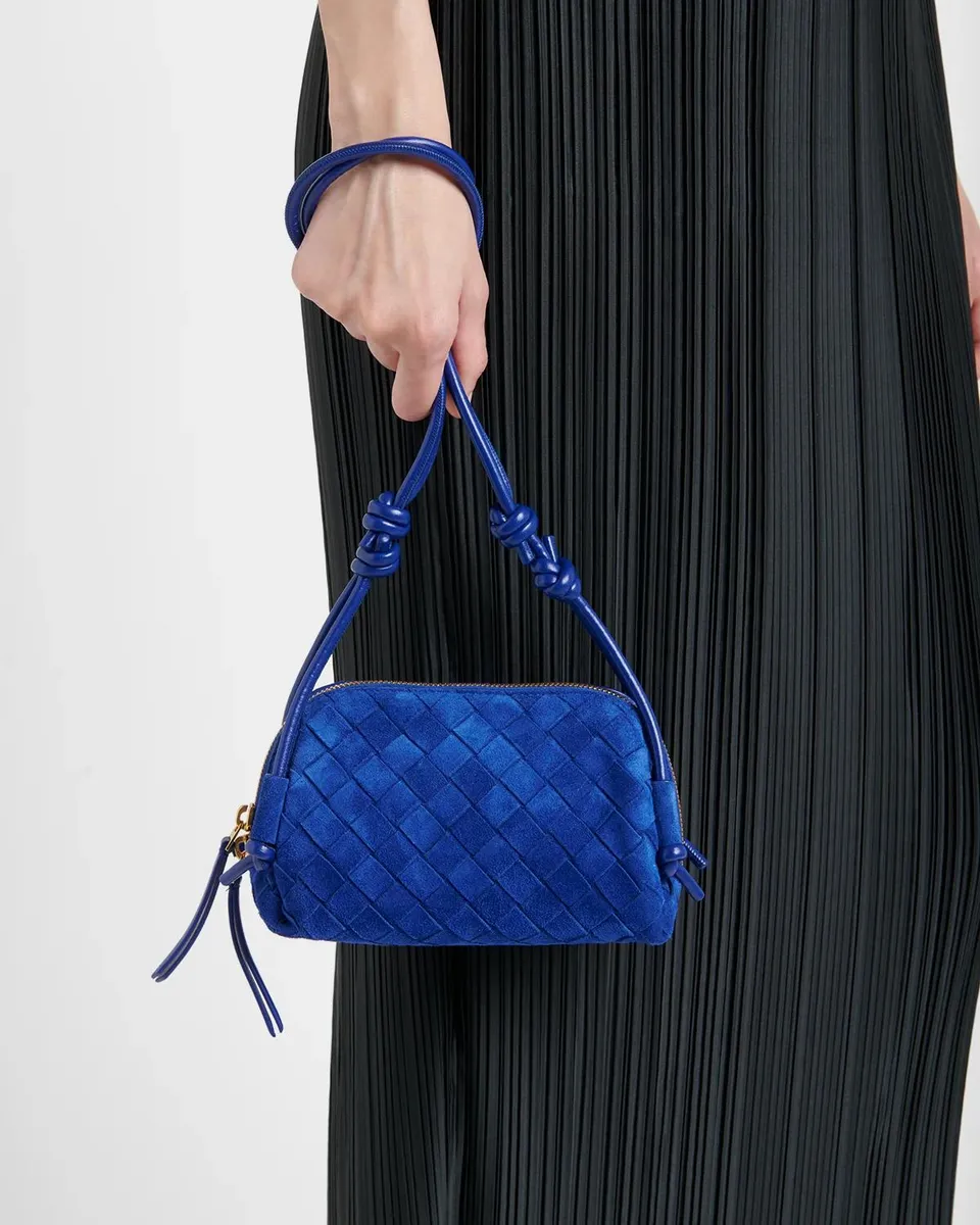 Bottega Veneta Concert Pouch Intrecciato Suede Crossbody Bag | Thumbnail 2