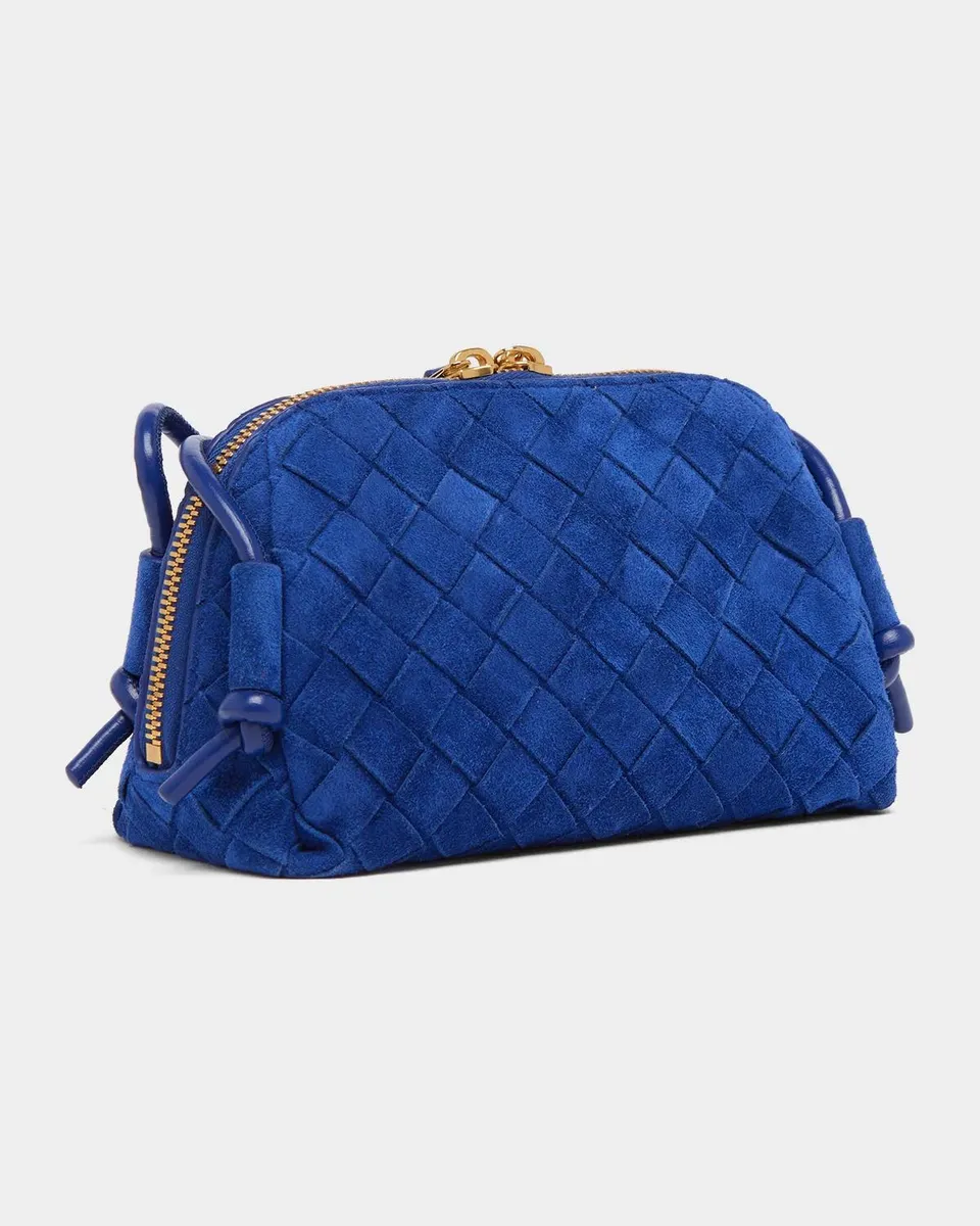 Bottega Veneta Concert Pouch Intrecciato Suede Crossbody Bag | Thumbnail 3