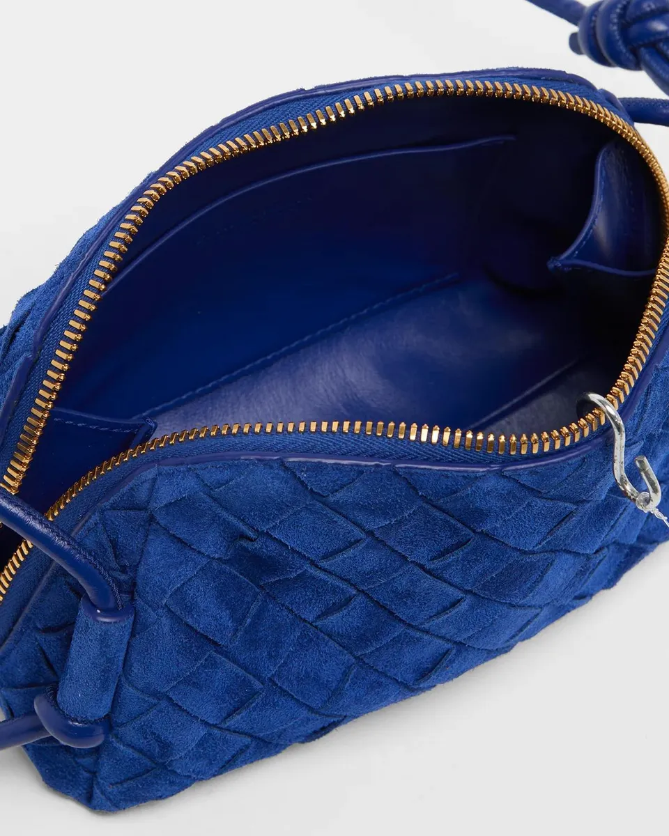 Bottega Veneta Concert Pouch Intrecciato Suede Crossbody Bag | Thumbnail 4