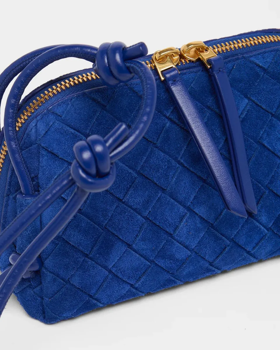 Bottega Veneta Concert Pouch Intrecciato Suede Crossbody Bag | Thumbnail 6