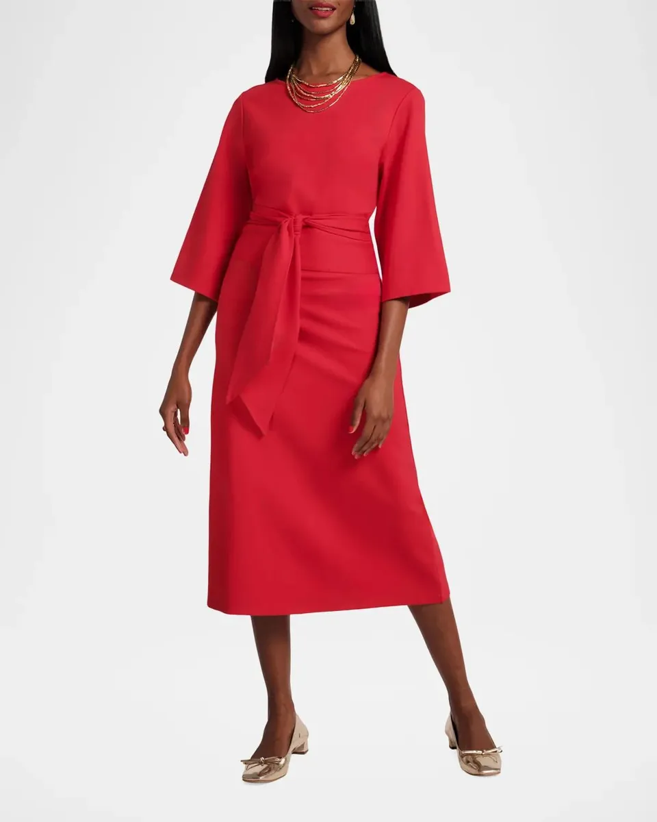 Frances Valentine Whitney Tie-Front Midi Dress | Thumbnail 2 Frances Valentine Whitney Tie-Front Midi Dress | Thumbnail 2
