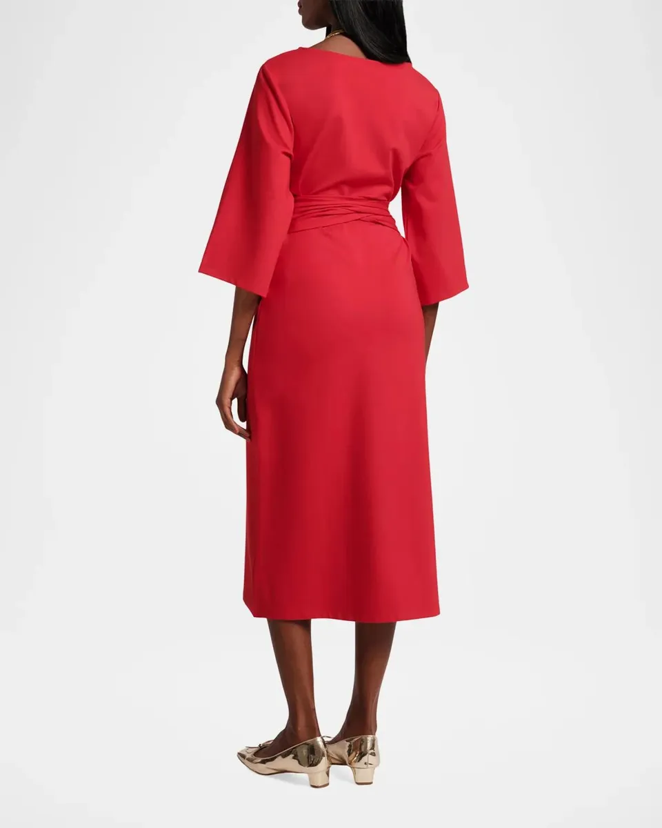 Frances Valentine Whitney Tie-Front Midi Dress | Thumbnail 3 Frances Valentine Whitney Tie-Front Midi Dress | Thumbnail 3