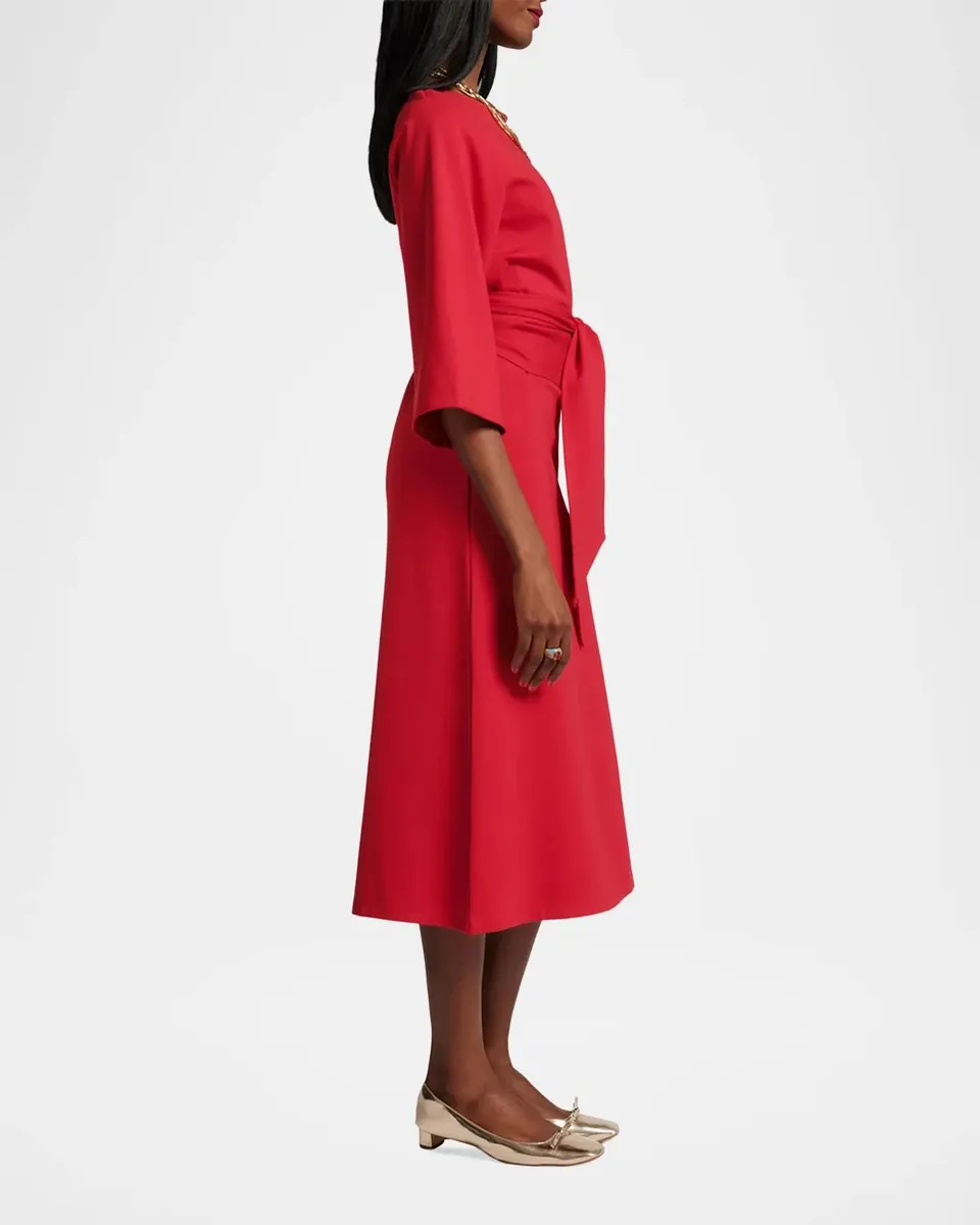 Frances Valentine Whitney Tie-Front Midi Dress | Thumbnail 4 Frances Valentine Whitney Tie-Front Midi Dress | Thumbnail 4
