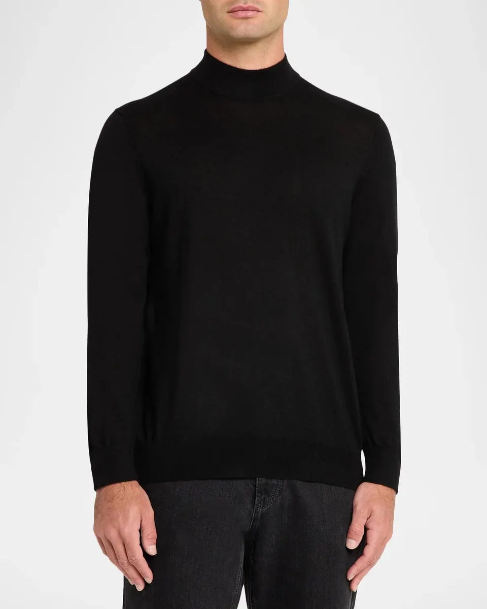 Neiman Marcus Men's Cashmere Turtleneck Sweater | Thumbnail 4